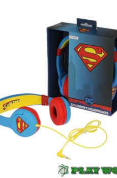 SUPERMAN KIDS STEREO HEADPHONES - CUFFIE PER BAMBINI - NUOVO